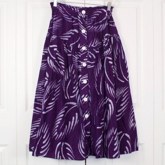 Caribelle Batik Dresses & Skirts - Caribelle Batik Purple Flowing Skirt Size M